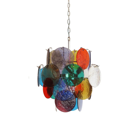 Colored Disc Glass Chandelier | Korewolamp
