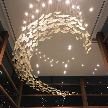 Glass chandelier