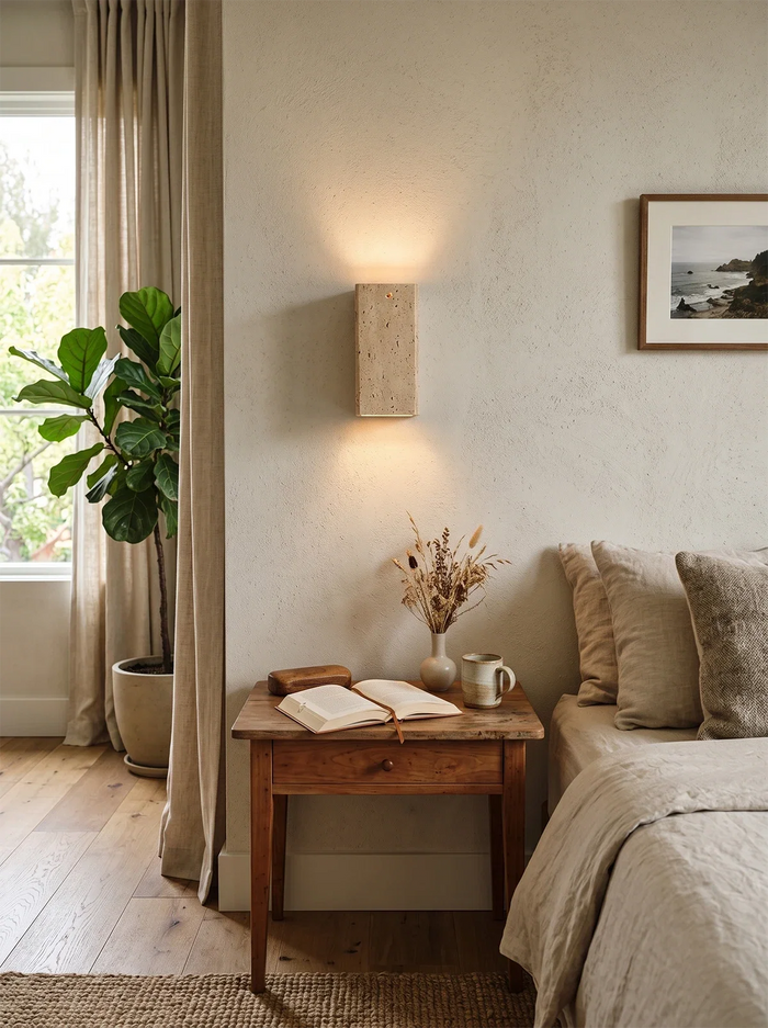 Travertine lamps