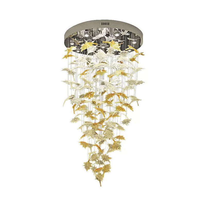 Maple Leaf Glass Chandelier | Korewolamp