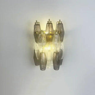 Murano Smoked Transparent Glass Wall Sconces