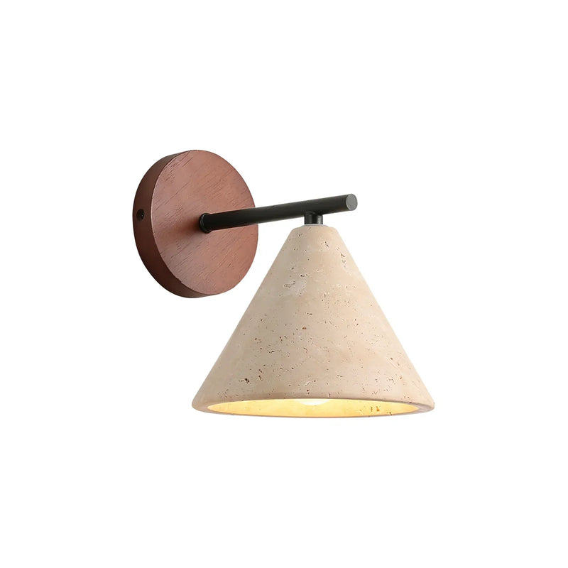 Conical Finley Travertine Wall Lamp | Korewolamp