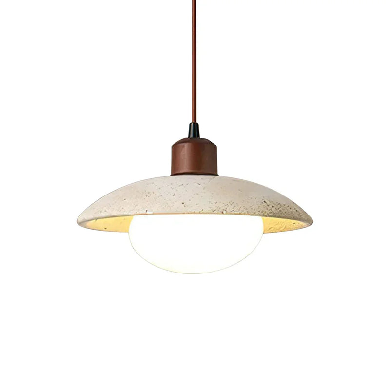 Travertine Glass Noah Disc Pendant Lamp | Korewolamp