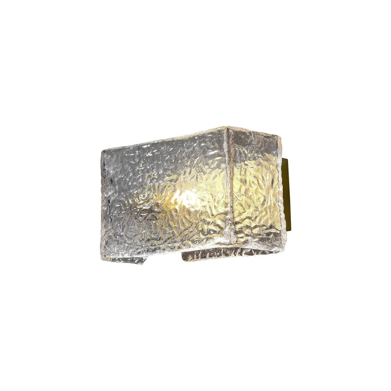 Water Pattern Glass Square Wall Sconce Lamp | Korewolamp