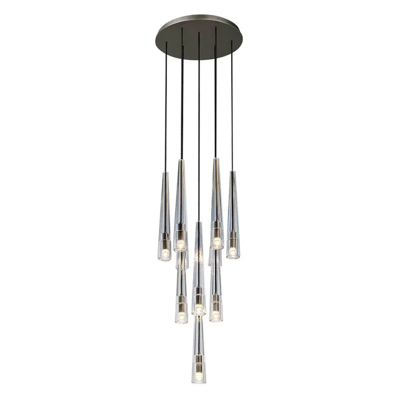 Conical Abner Crystal Multi Head Chandelier | Korewolamp