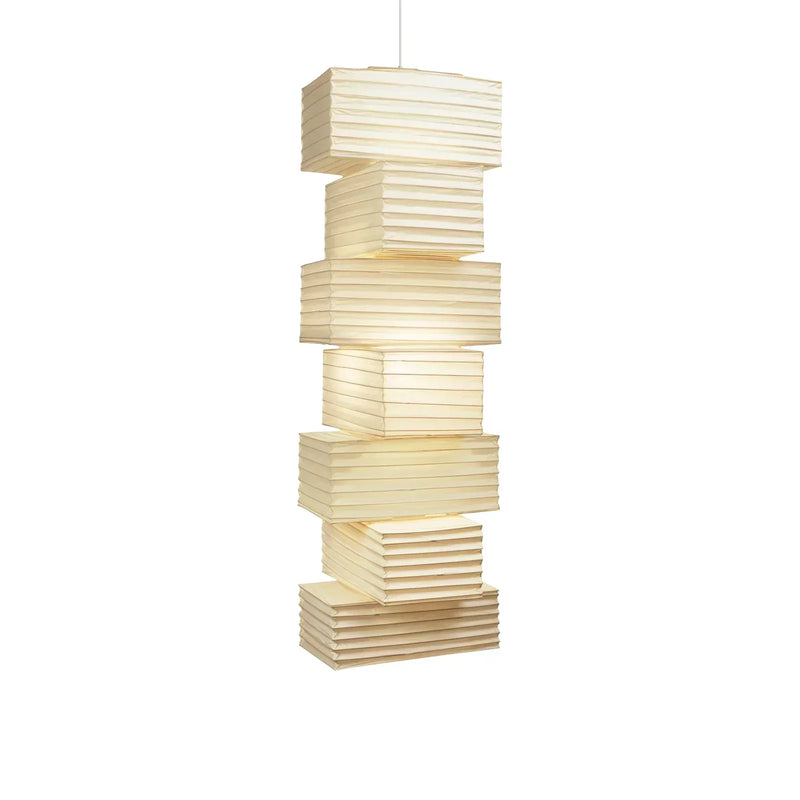 Akari Rectangular Stacked Paper 36N Pendant Light | Korewolamp