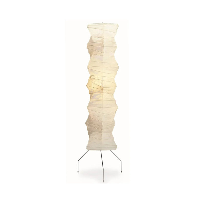 Akari Irregularly Twisted Paper UF4-33N Floor Lamp | Korewolamp