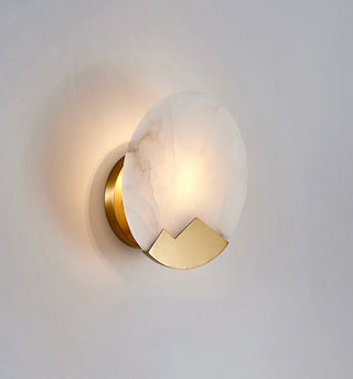 Alabaster Brass Wall Light