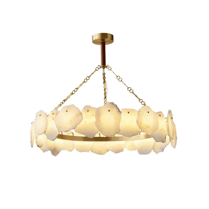 Alabaster Burton Round Chandelier | Korewolamp