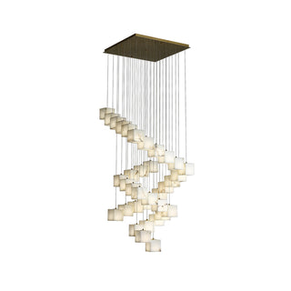 Cube Alabaster Staircase Chandelier