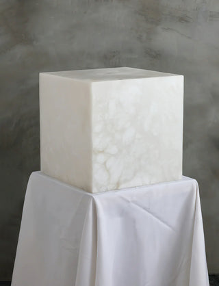 Alabaster Cubic Table Lamp