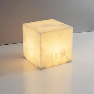 Alabaster Cubic Table Lamp