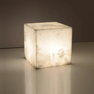 Alabaster Cubic Table Lamp