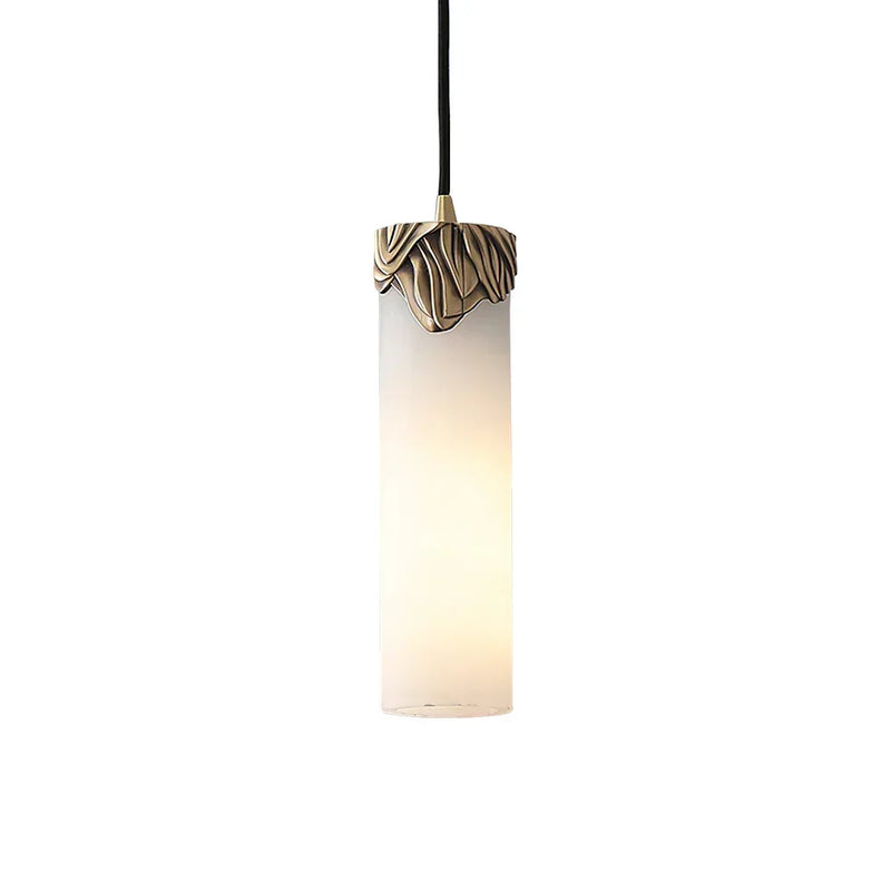 Alabaster Cylindrical Dansani Lyra Pendant Light | Korewolamp