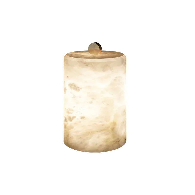 Alabaster Cylindrical Table Lamp | Korewolamp