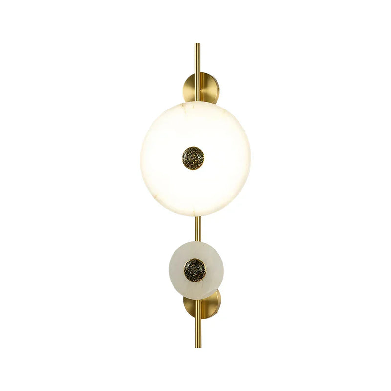 Alabaster Eclipse Round Wall Light | Korewolamp