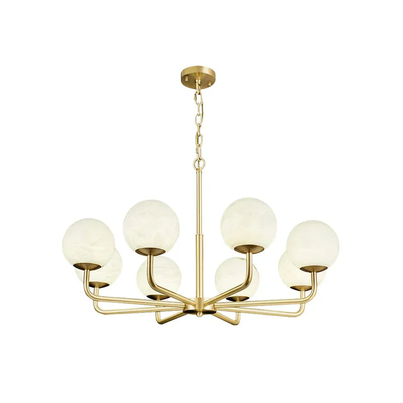 Alabaster Maytoni Erich Brass Chandelier | Korewolamp