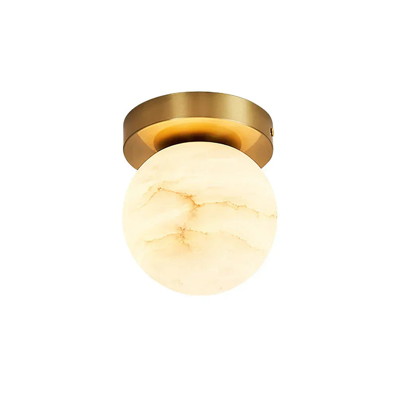 Alabaster Melange Brass Ceiling Light | Korewolamp