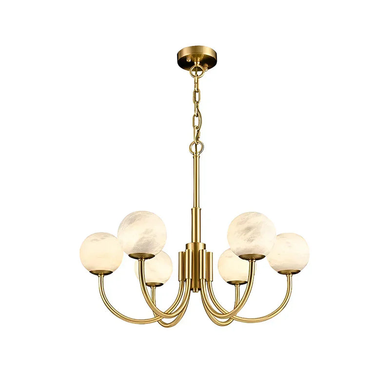 Alabaster Modern Brass Chandelier | Korewolamp
