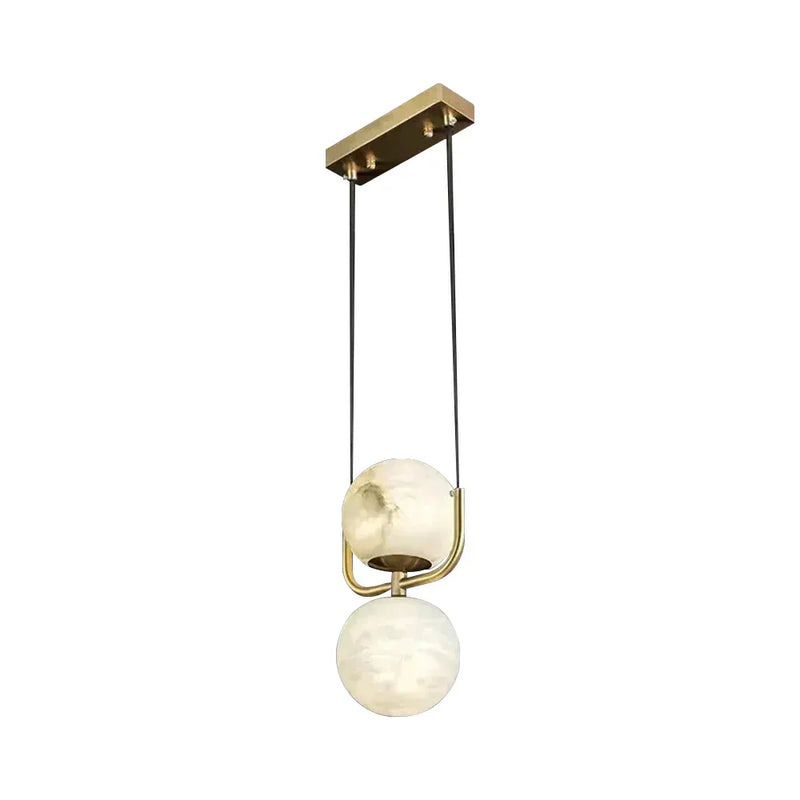 Alabaster Modern Copper Pendant Light | Korewolamp