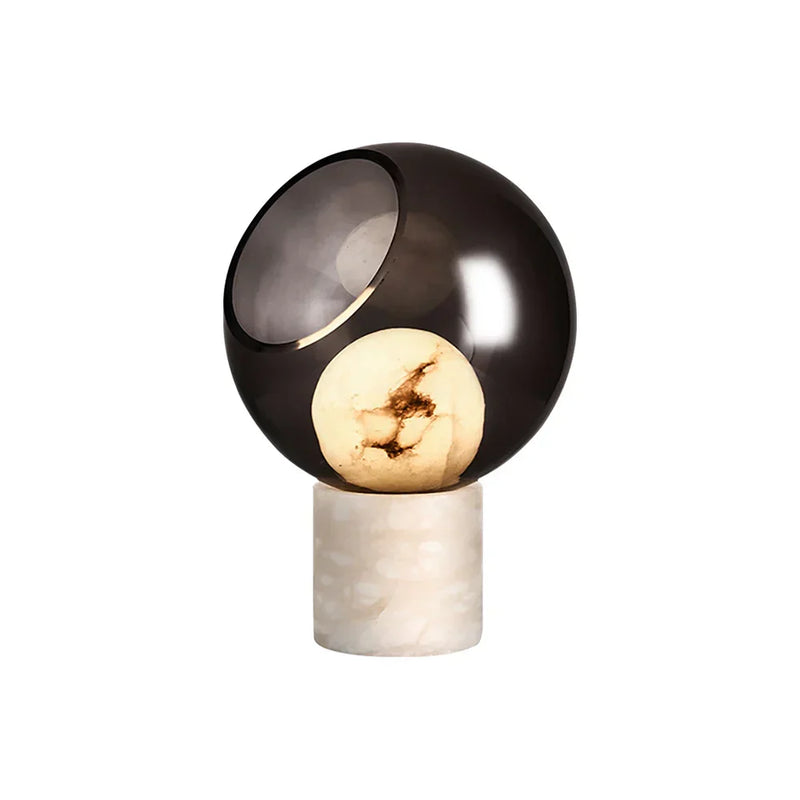 Alabaster Modern Smoked Glass Table Lamp | Korewolamp