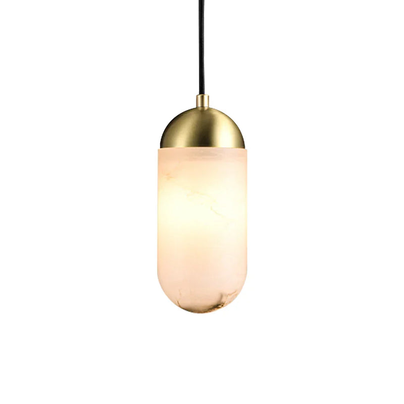Alabaster Moonshade Copper Pendant Lamp | Korewolamp
