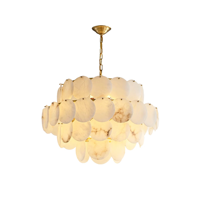 Alabaster Multi Layer Round Chandelier | Korewolamp