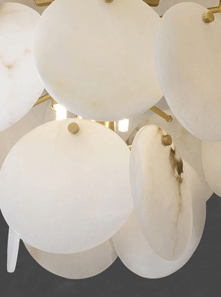 Alabaster Multi-tiered Round Chandelier