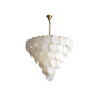 Alabaster Multi-tiered Round Chandelier