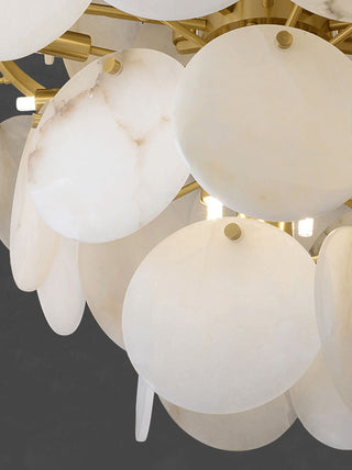 Alabaster Multi-tiered Round Chandelier