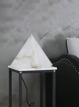 Alabaster Pyramid Table Lamp