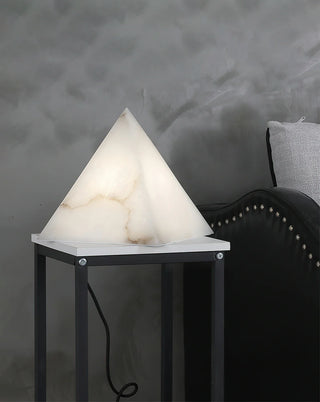 Alabaster Pyramid Table Lamp