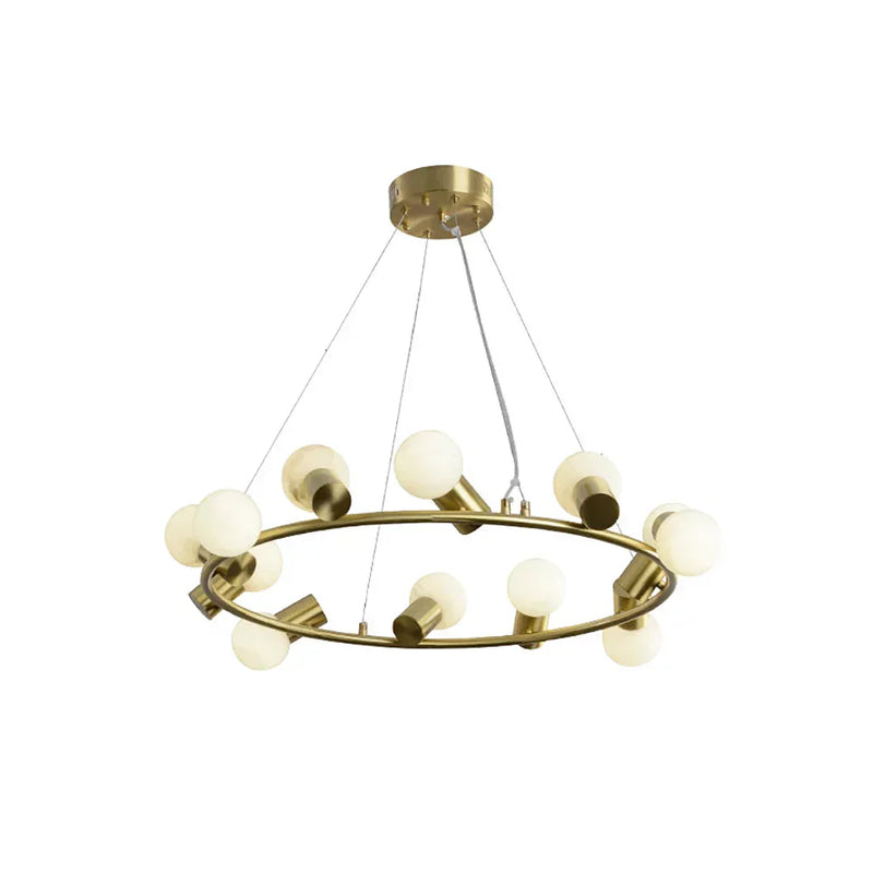 Alabaster Raechelle Brass Chandelier | Korewolamp