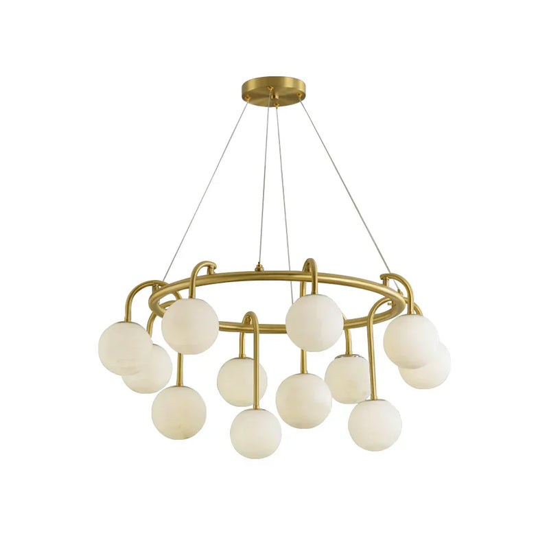Alabaster Sphere Ring Chandelier | Korewolamp