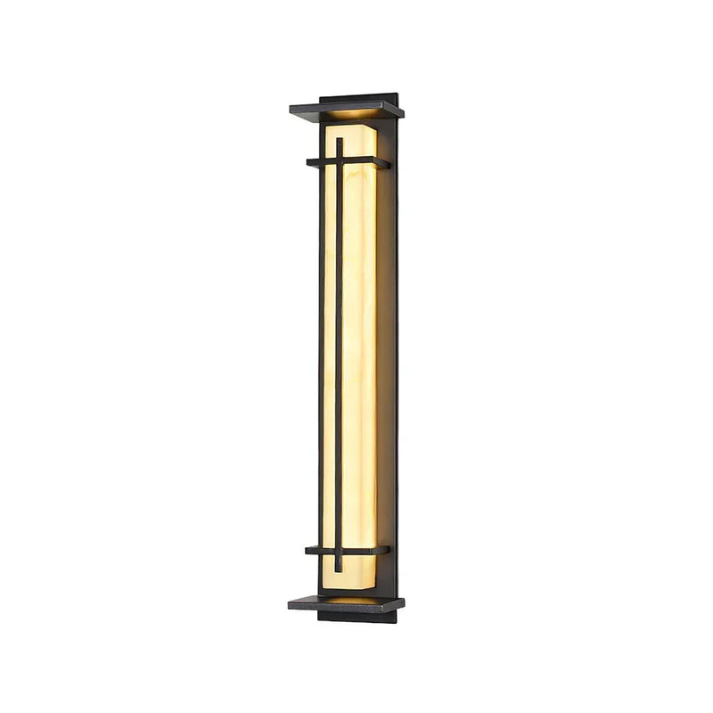 Imitation Alabaster Square Outdoor Wall Light | Korewolamp