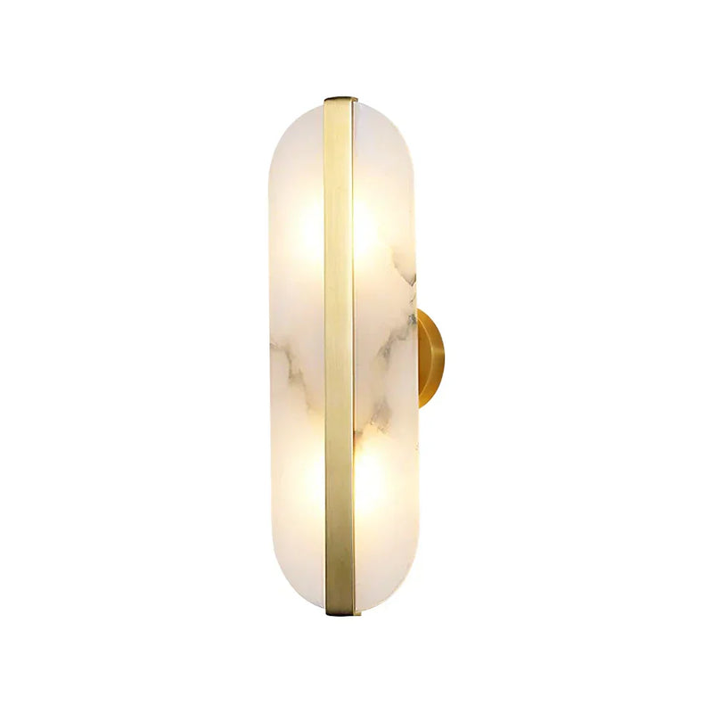 Alabaster Stone Brass Wall Lamp | Korewolamp