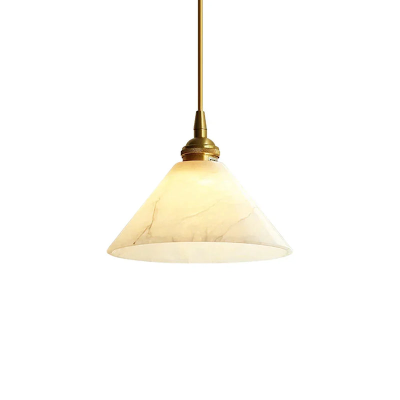 Alabaster Triangle Cone Pendant Light | Korewolamp