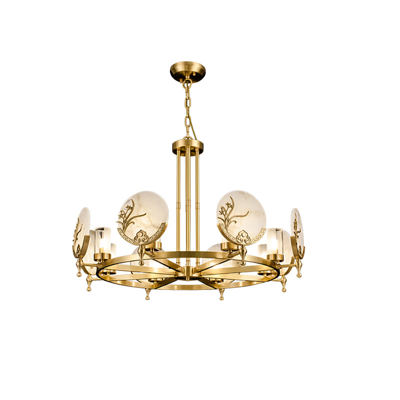 Luxury Marble Amalthea Copper Chandelier | Korewolamp