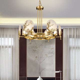 Luxury Marble Amalthea Copper Chandelier