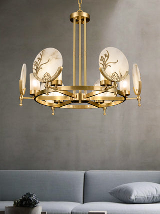 Luxury Marble Amalthea Copper Chandelier