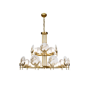 Luxury Marble Amalthea Copper Chandelier