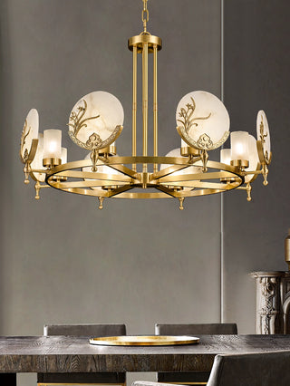 Luxury Marble Amalthea Copper Chandelier