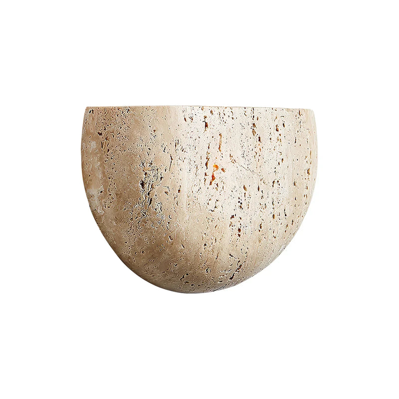Arc Bowl Travertine Wall Lamp | Korewolamp