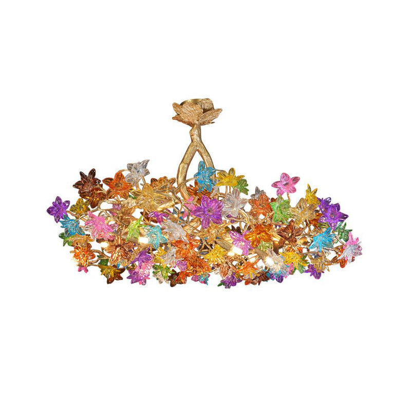 Art Stained Glass Tree Branch Chandelier | Korewolamp