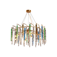 Artistic Branch Colorful Glass Drop Chandelier