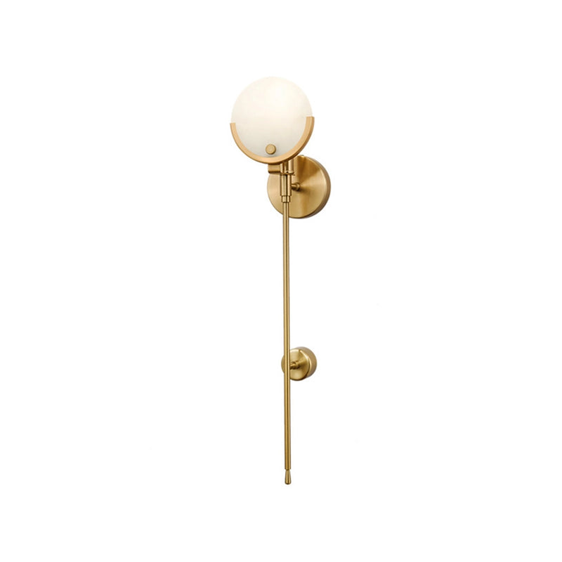 Alabaster Ava Brass Wall Lamp | Korewolamp
