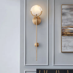 Alabaster Ava Brass Wall Lamp