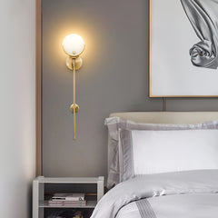 Alabaster Ava Brass Wall Lamp