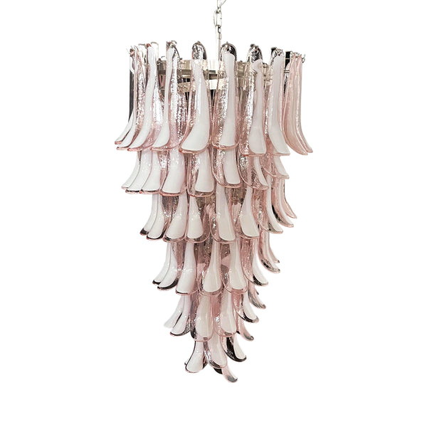 Petals Spiral Murano Pink Chandelier