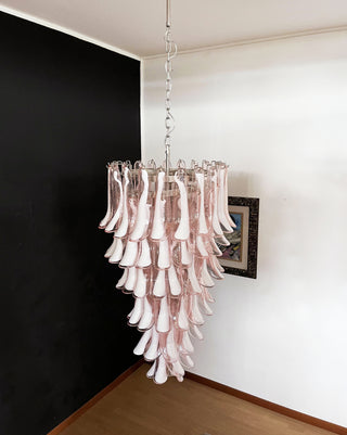 Beautiful Murano Pink Petals Spiral Chandelier